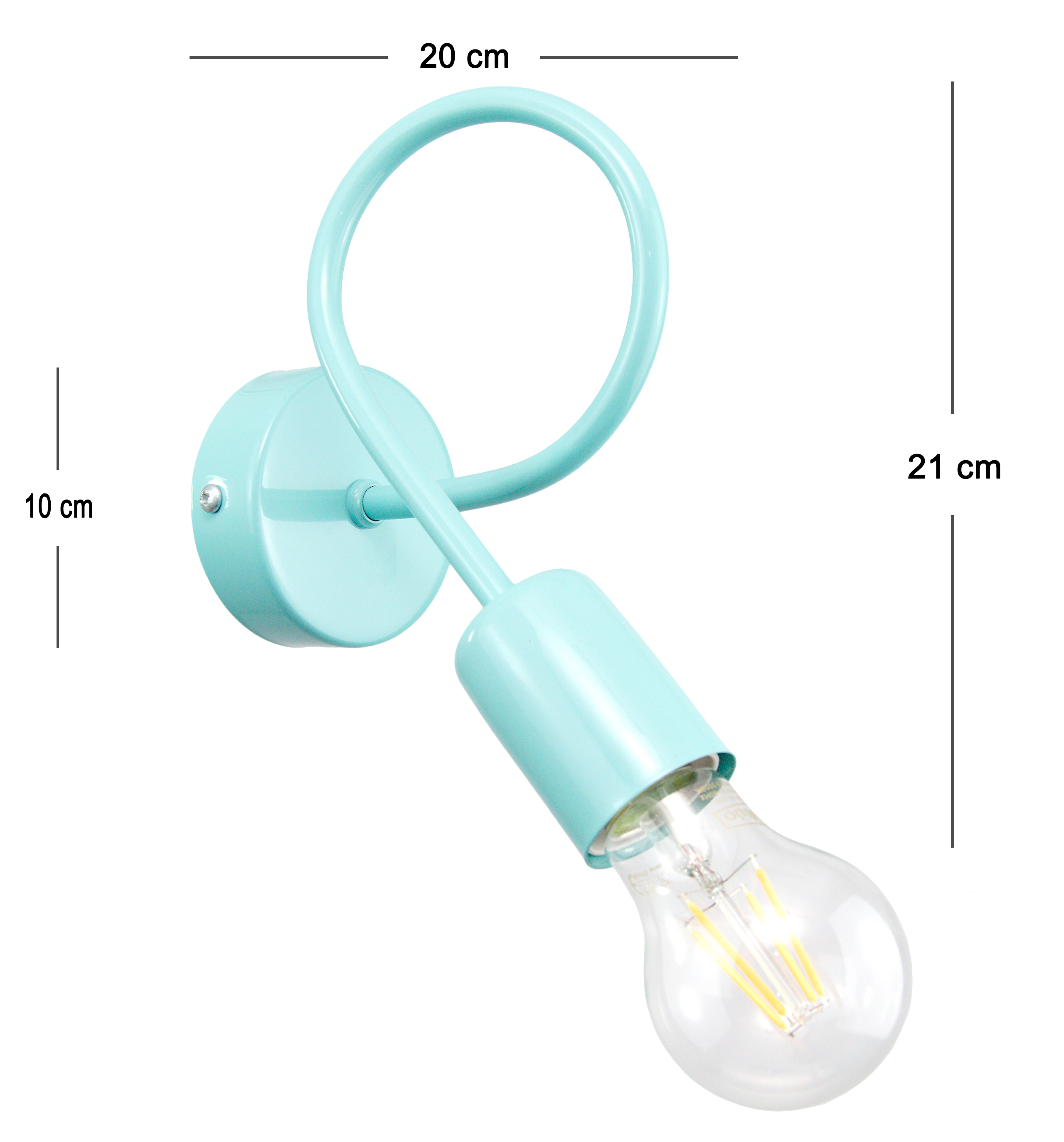 wymiary_Kinkiet loft turkus wymiary_Kinkiet loft turkus